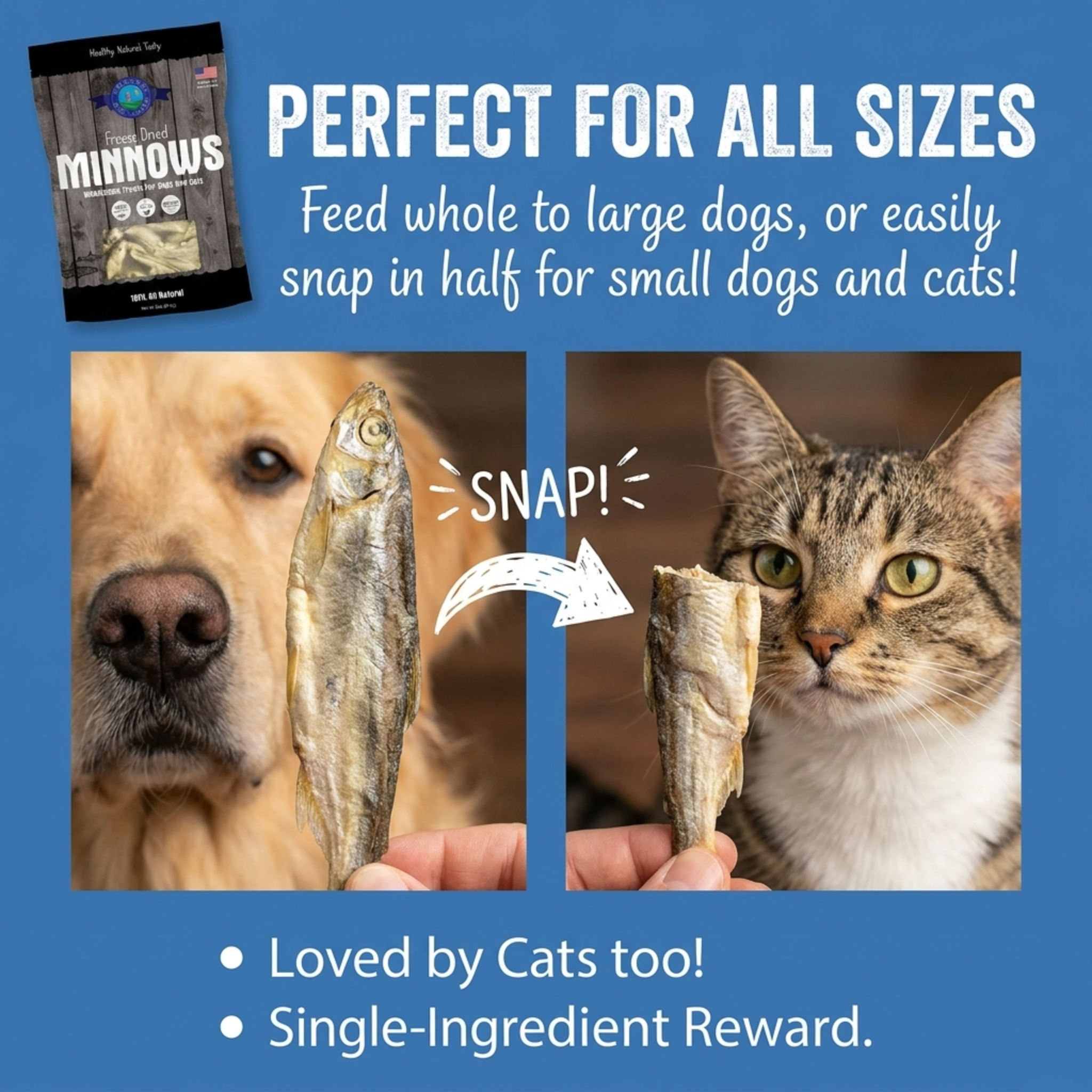 Minnow Treats - Perfect for Cats and Dogs