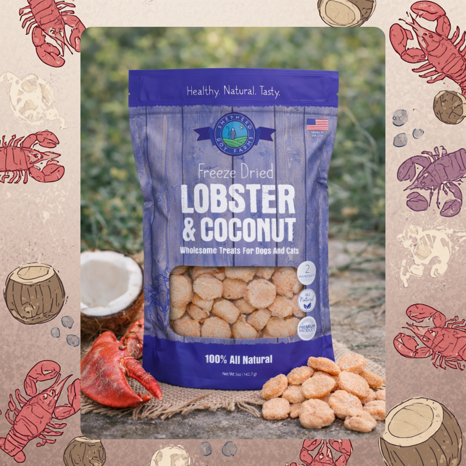 Shepherd Boy Farms Launches Lobster & Organic Coconut Freeze-Dried Treats for Dogs & Cats
