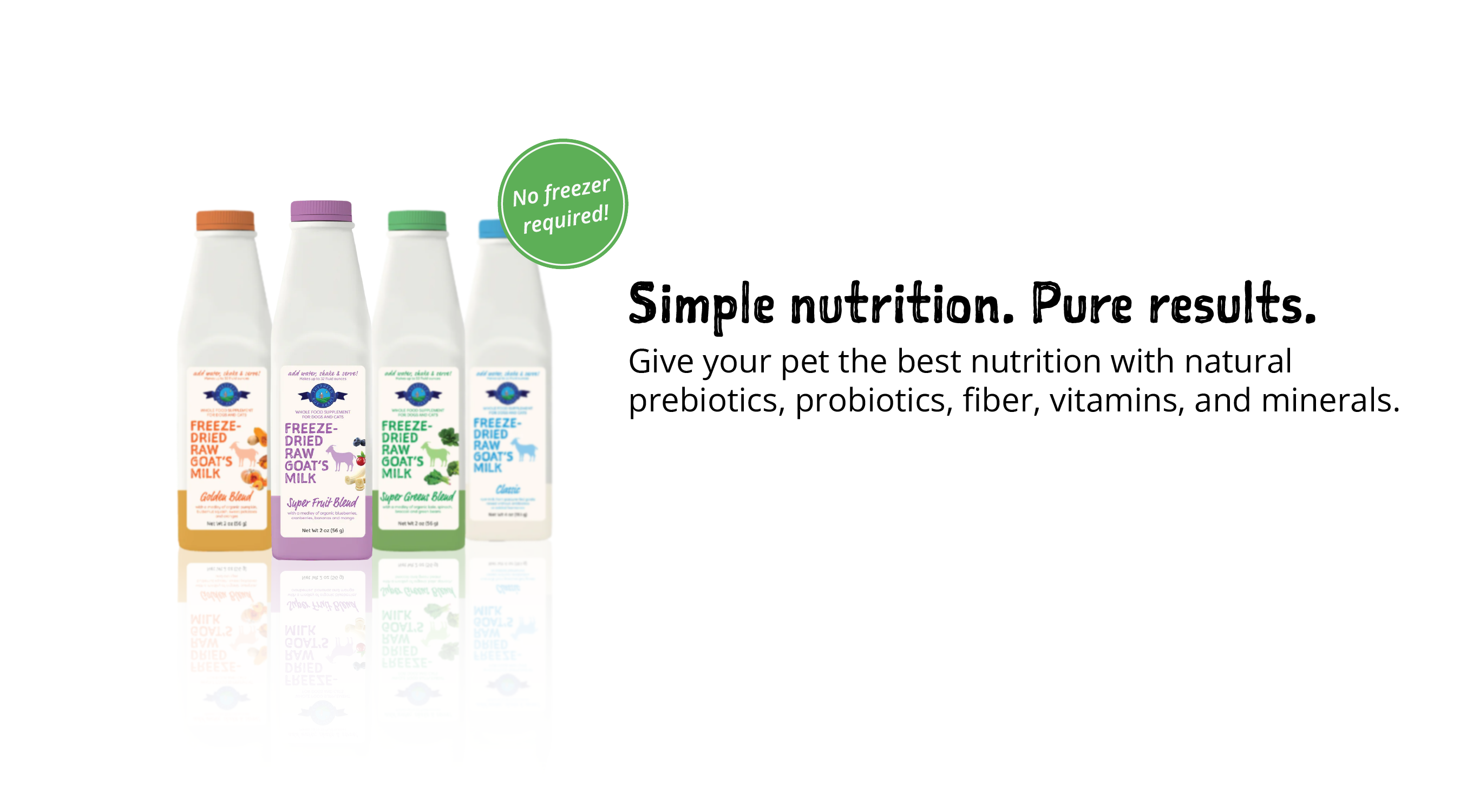 Freeze dried goat's milk