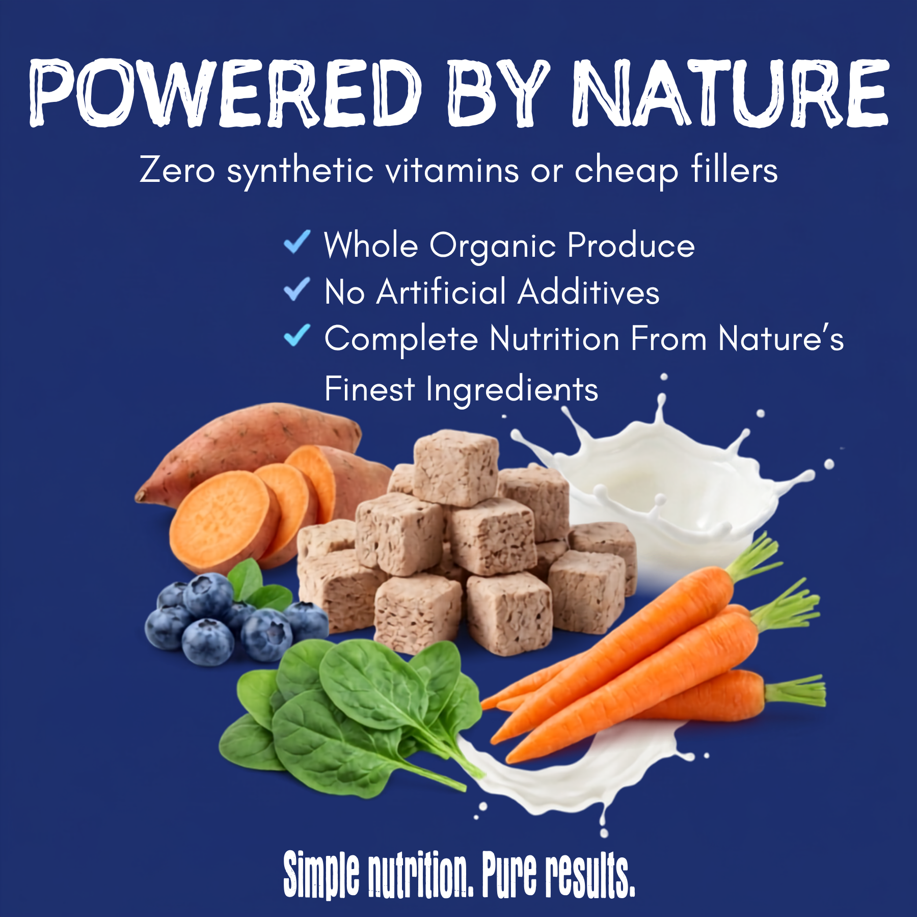 Shepherd Boy Farms Dog Food is Powered By nature - not synthetics